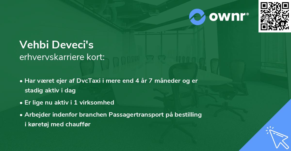 Vehbi Deveci's erhvervskarriere kort