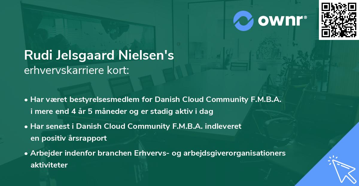 Rudi Jelsgaard Nielsen's erhvervskarriere kort
