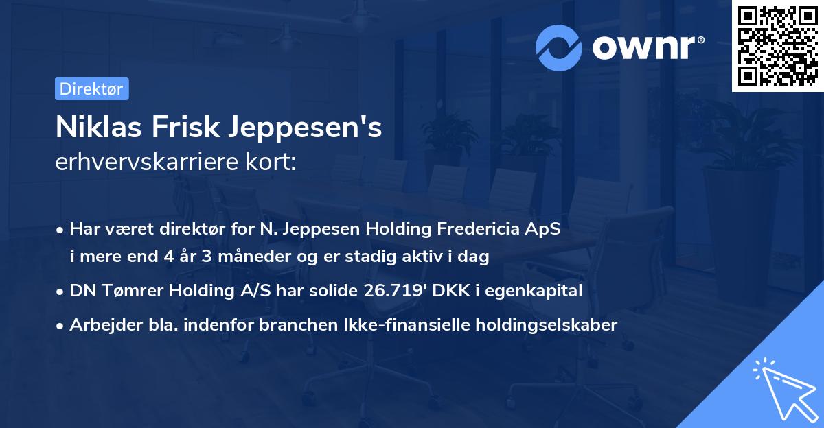 Niklas Frisk Jeppesen's erhvervskarriere kort
