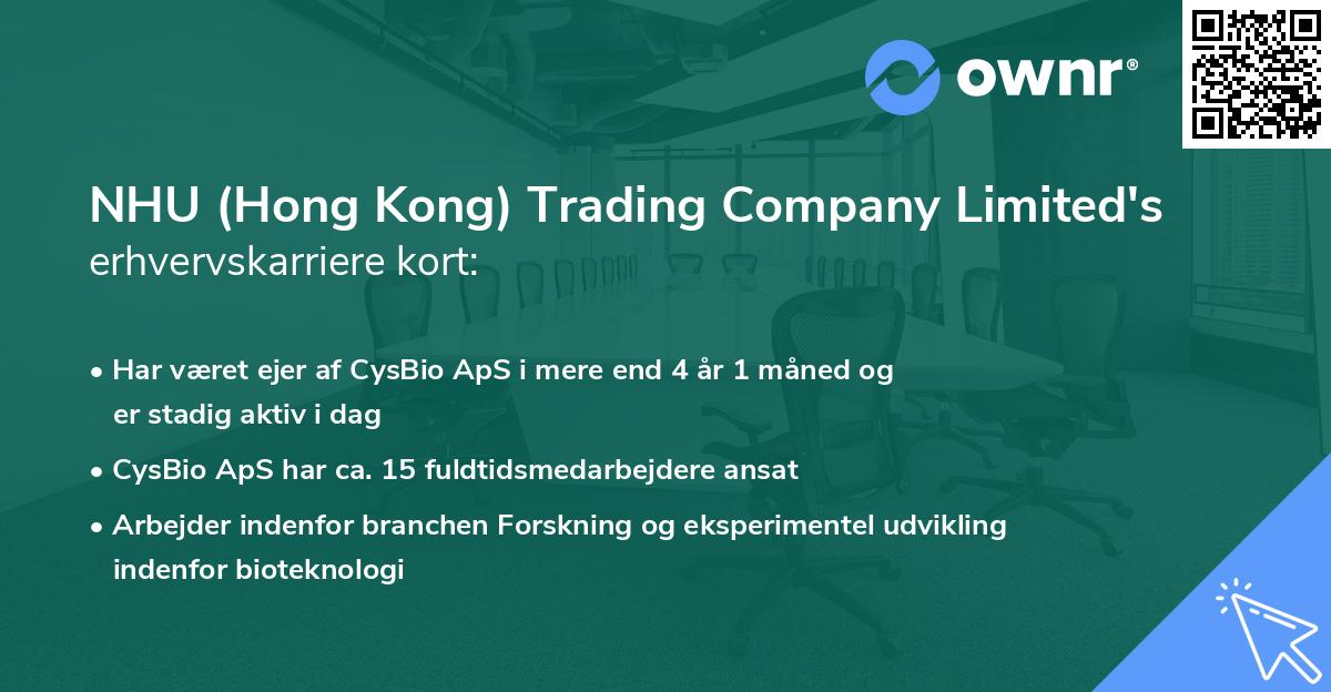 NHU (Hong Kong) Trading Company Limited's erhvervskarriere kort