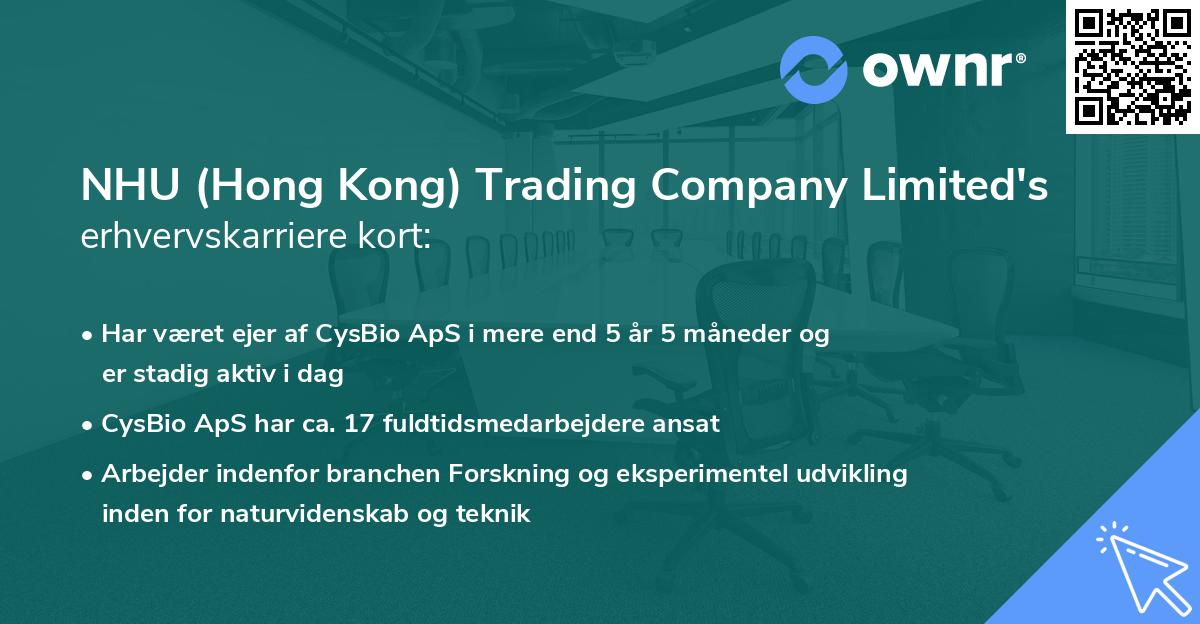 NHU (Hong Kong) Trading Company Limited's erhvervskarriere kort