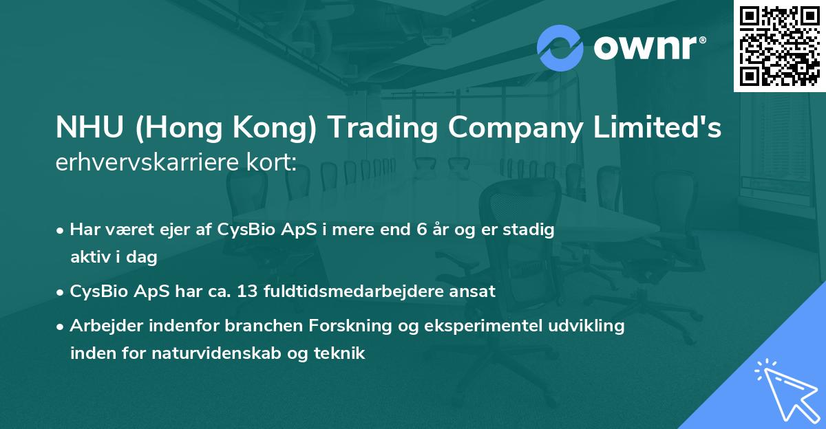 NHU (Hong Kong) Trading Company Limited's erhvervskarriere kort