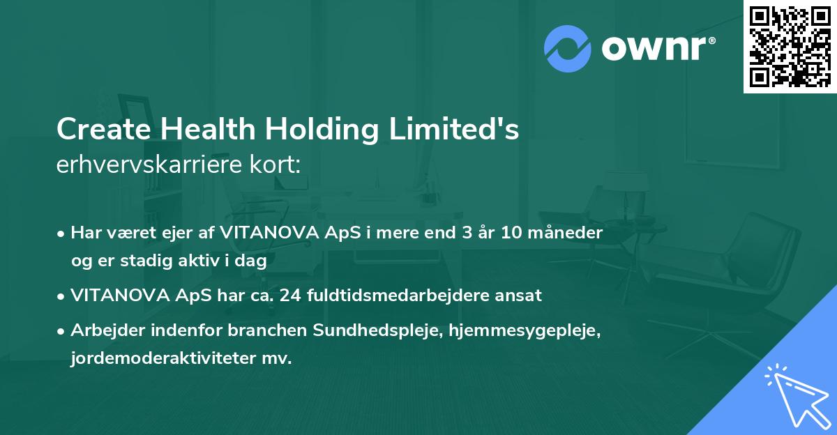 Create Health Holding Limited's erhvervskarriere kort