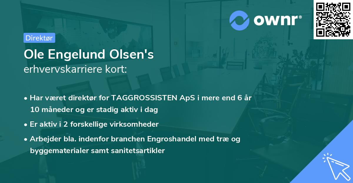 Ole Engelund Olsen's erhvervskarriere kort