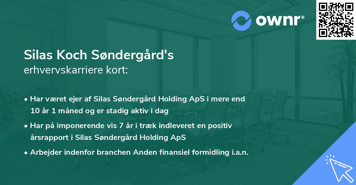 Silas Koch Søndergård's erhvervskarriere kort