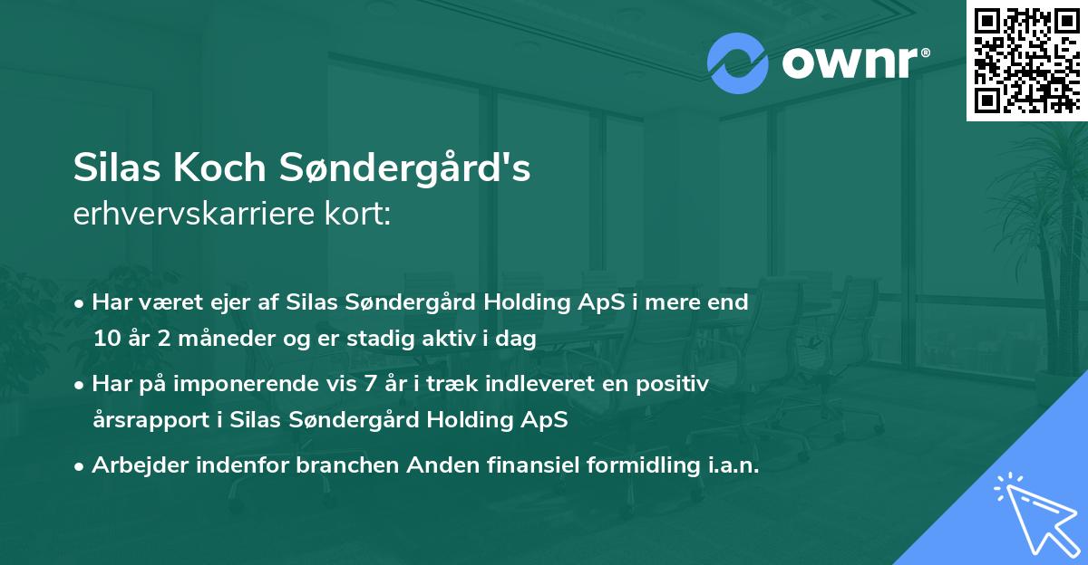 Silas Koch Søndergård's erhvervskarriere kort