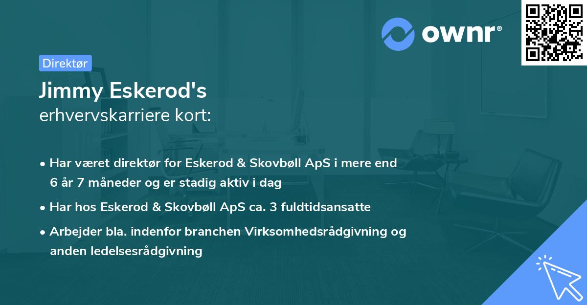 Jimmy Eskerod's erhvervskarriere kort