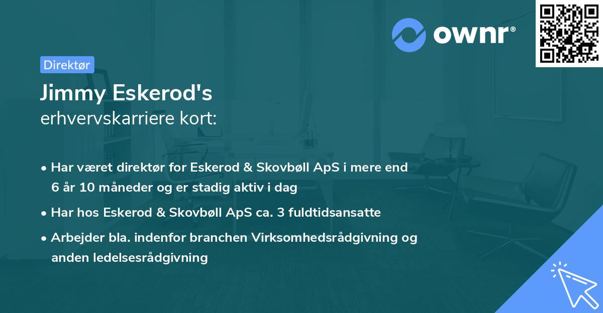 Jimmy Eskerod's erhvervskarriere kort