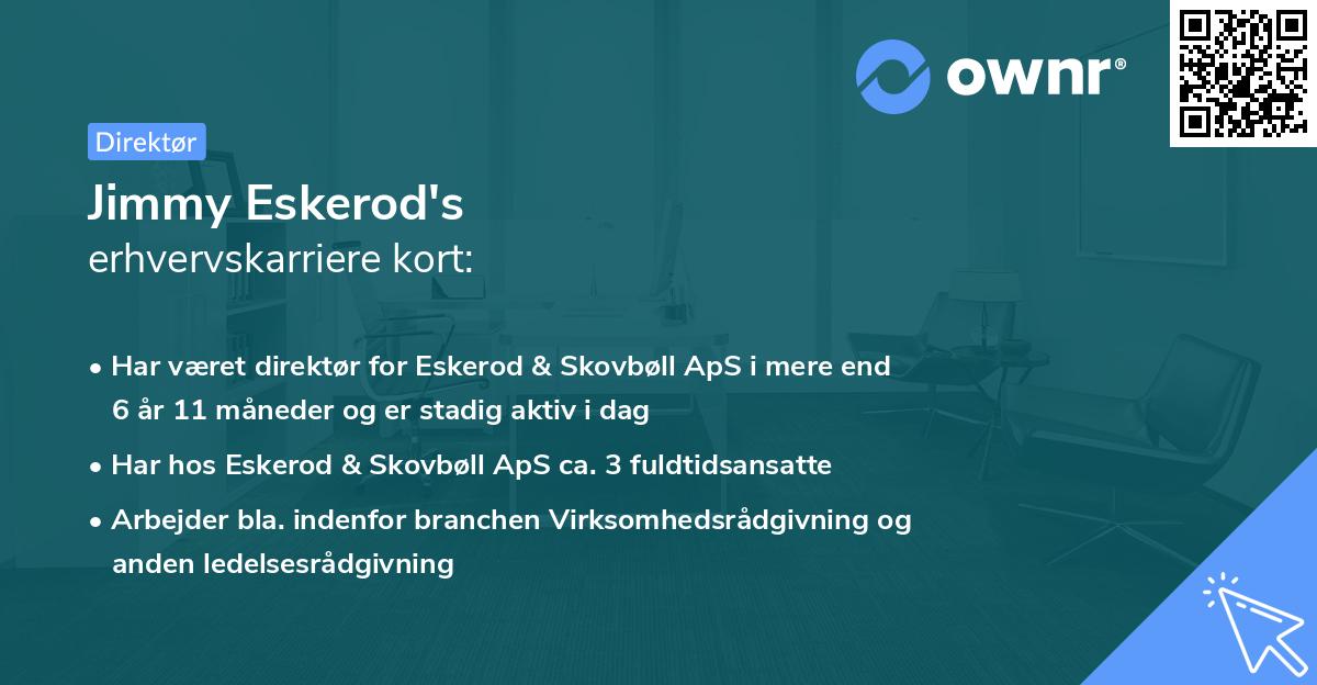 Jimmy Eskerod's erhvervskarriere kort