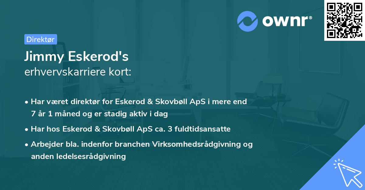 Jimmy Eskerod's erhvervskarriere kort