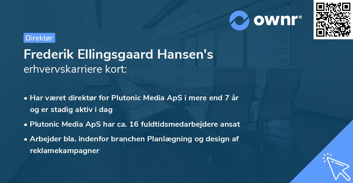 Frederik Ellingsgaard Hansen's erhvervskarriere kort