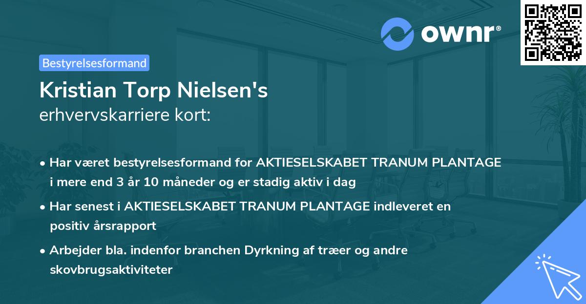 Kristian Torp Nielsen's erhvervskarriere kort