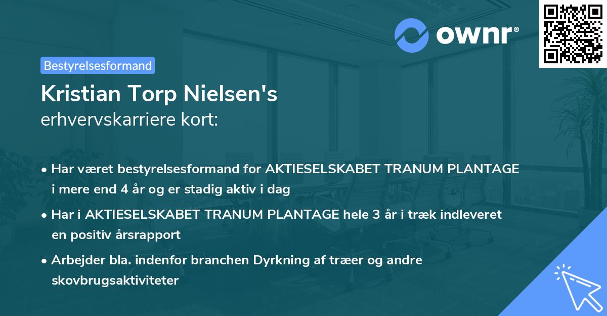 Kristian Torp Nielsen's erhvervskarriere kort