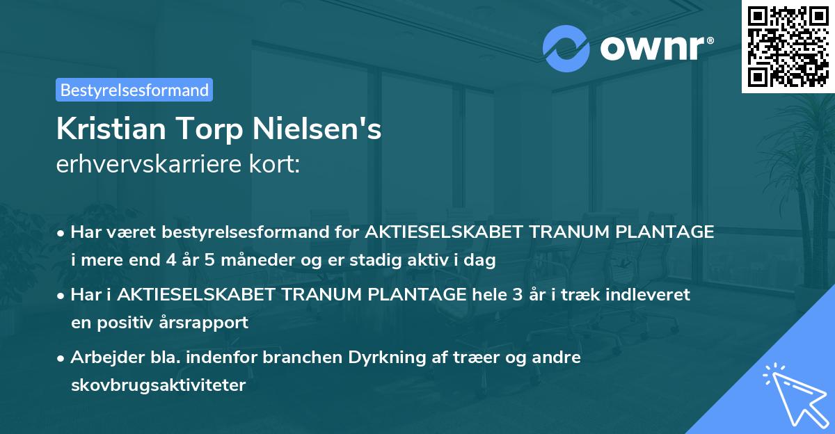 Kristian Torp Nielsen's erhvervskarriere kort