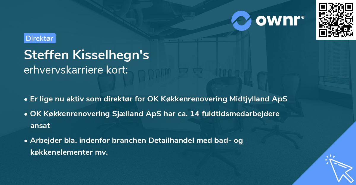 Steffen Kisselhegn's erhvervskarriere kort