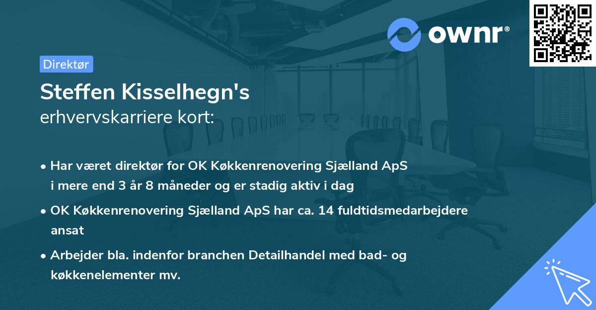 Steffen Kisselhegn's erhvervskarriere kort