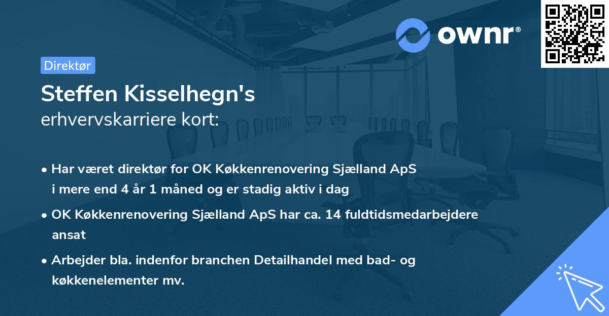 Steffen Kisselhegn's erhvervskarriere kort
