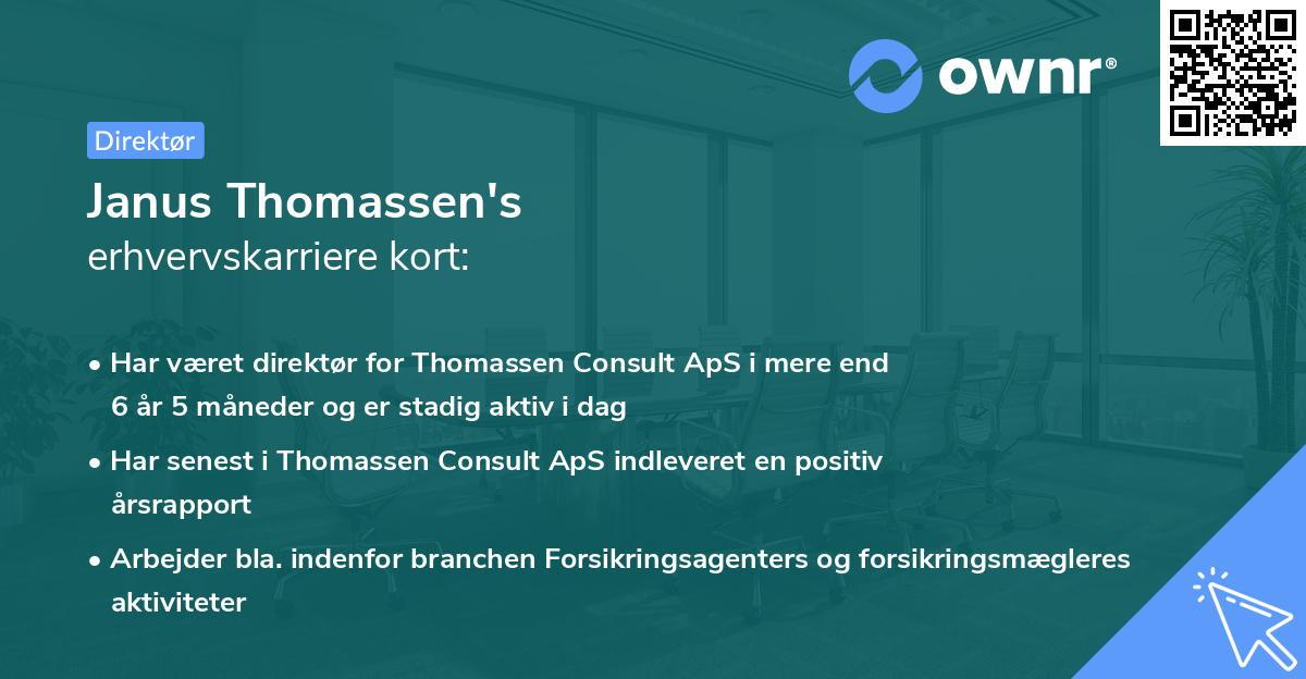 Janus Thomassen's erhvervskarriere kort