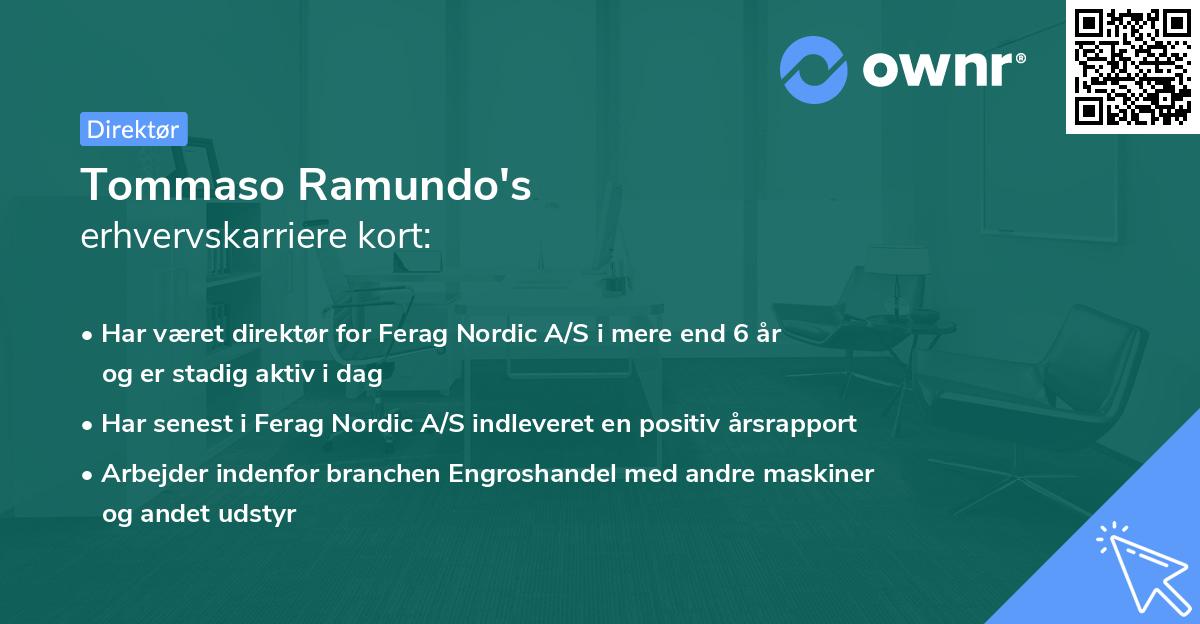 Tommaso Ramundo's erhvervskarriere kort