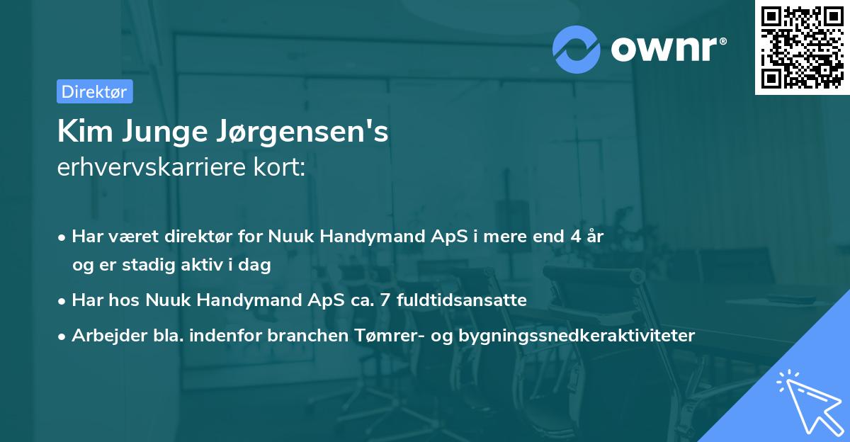 Kim Junge Jørgensen's erhvervskarriere kort