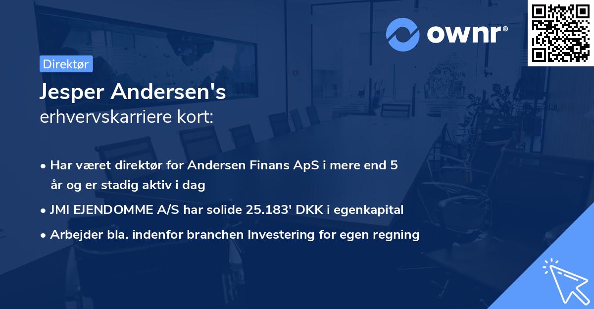 Jesper Andersen's erhvervskarriere kort