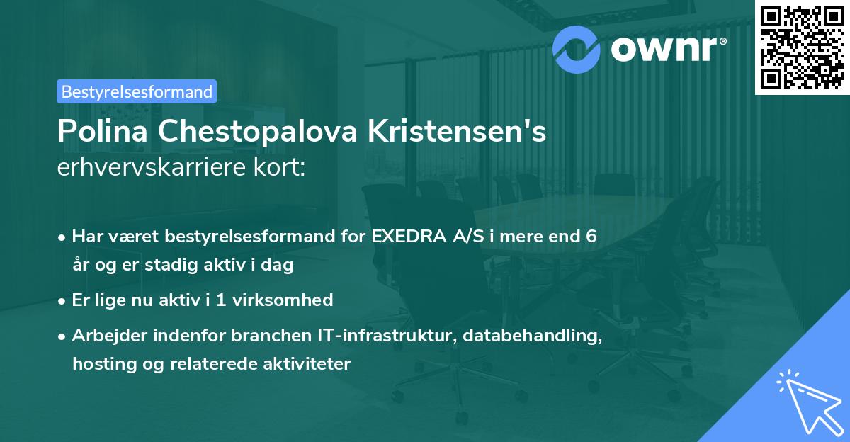 Polina Chestopalova Kristensen's erhvervskarriere kort