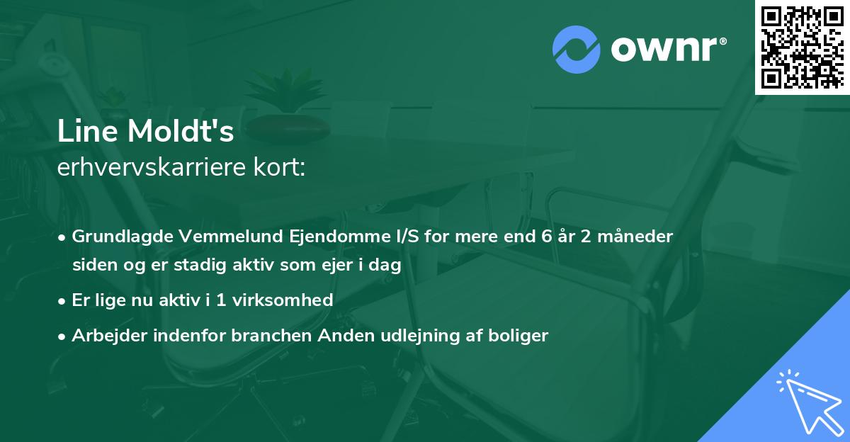 Line Moldt's erhvervskarriere kort
