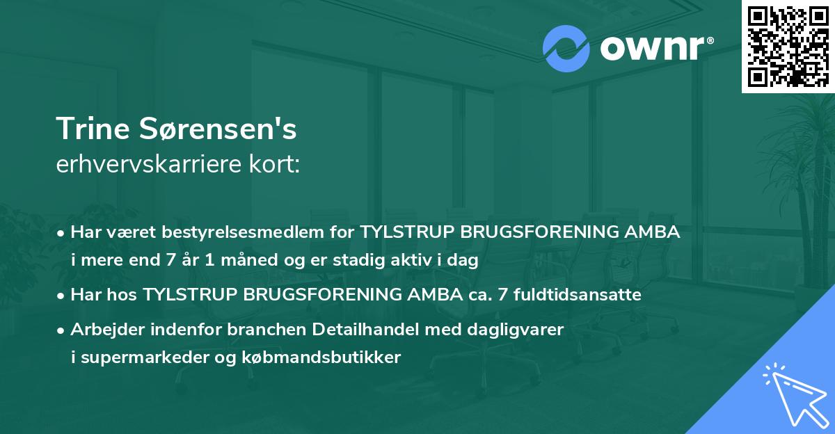 Trine Sørensen's erhvervskarriere kort