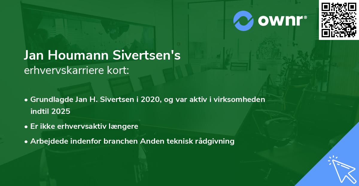 Jan Houmann Sivertsen's erhvervskarriere kort