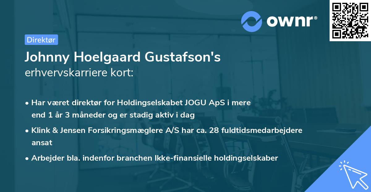 Johnny Hoelgaard Gustafson's erhvervskarriere kort