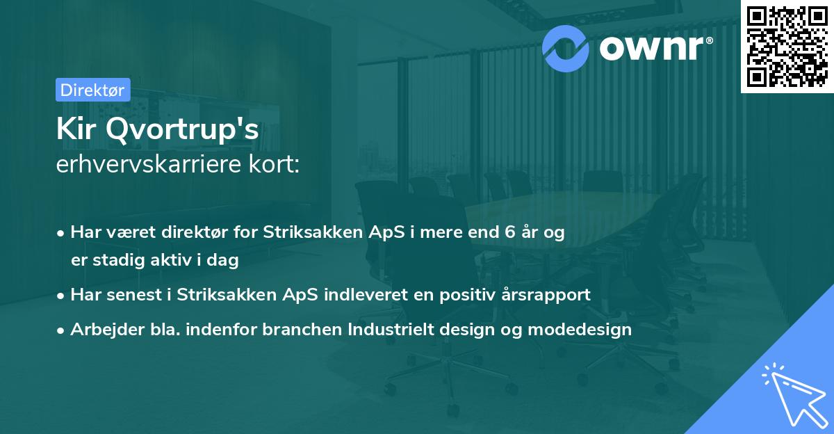Kir Qvortrup's erhvervskarriere kort
