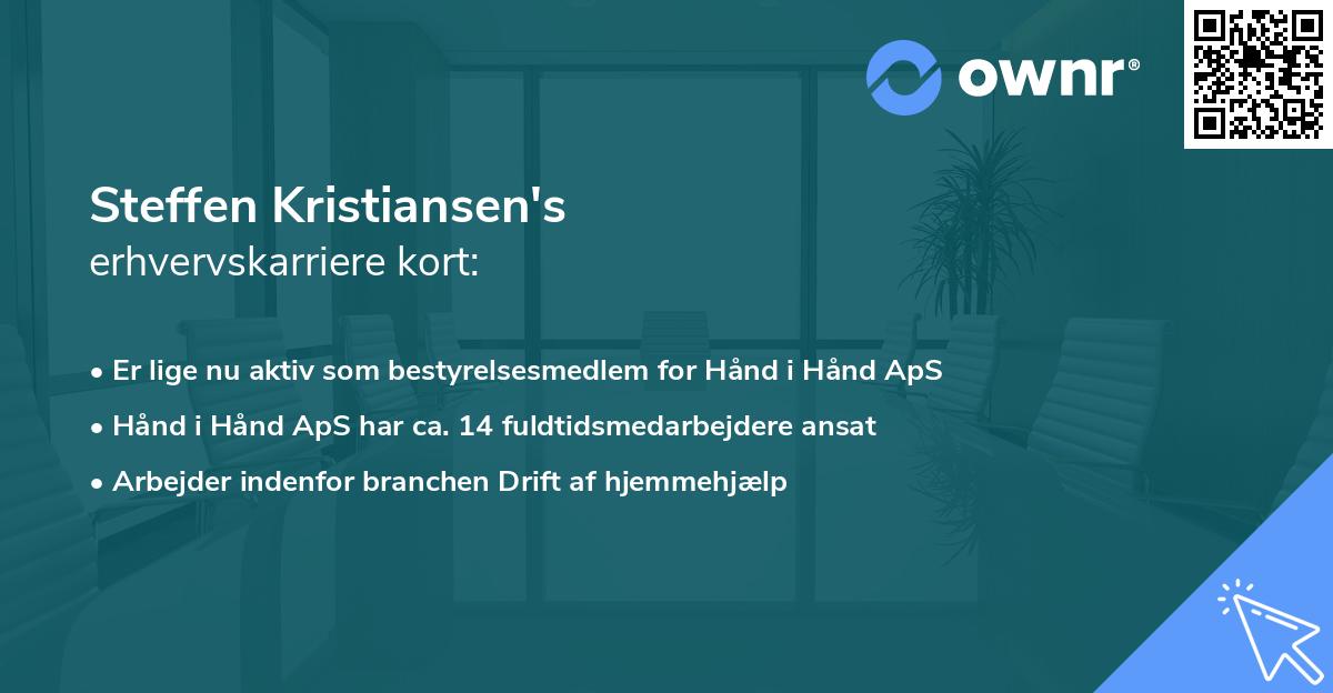 Steffen Kristiansen's erhvervskarriere kort