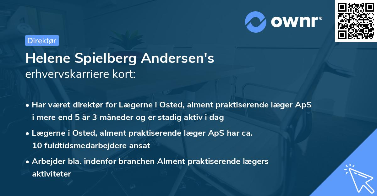 Helene Spielberg Andersen's erhvervskarriere kort