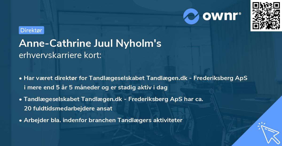 Anne-Cathrine Juul Nyholm's erhvervskarriere kort