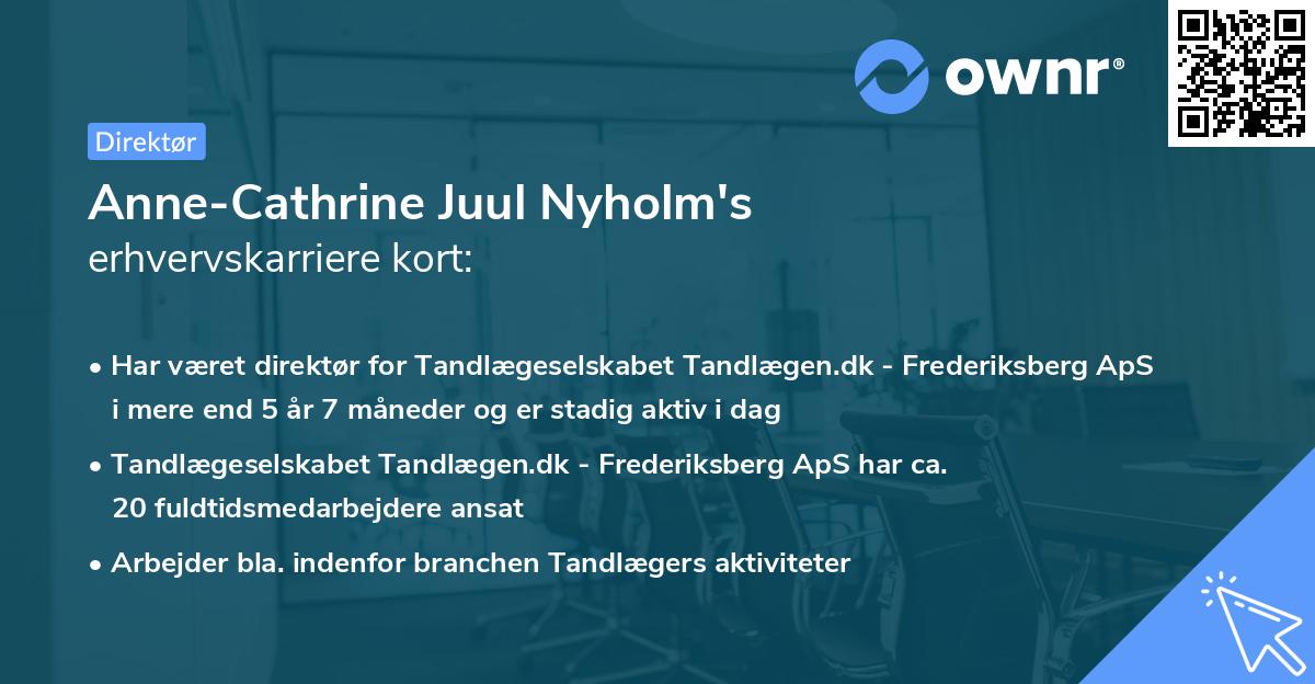 Anne-Cathrine Juul Nyholm's erhvervskarriere kort