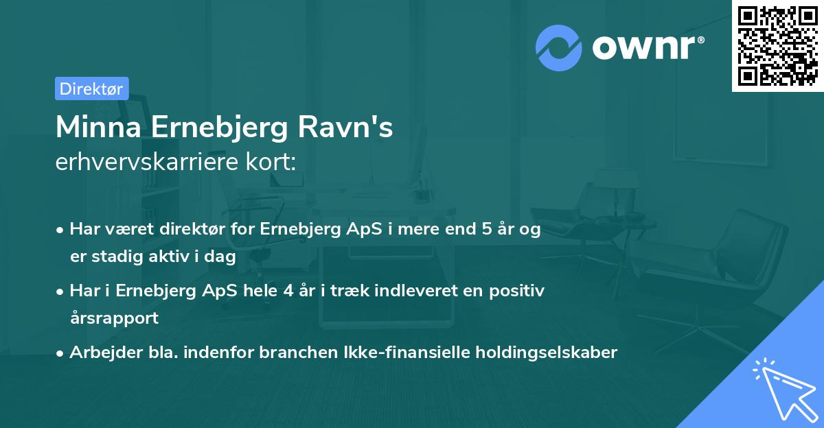 Minna Ernebjerg Ravn's erhvervskarriere kort