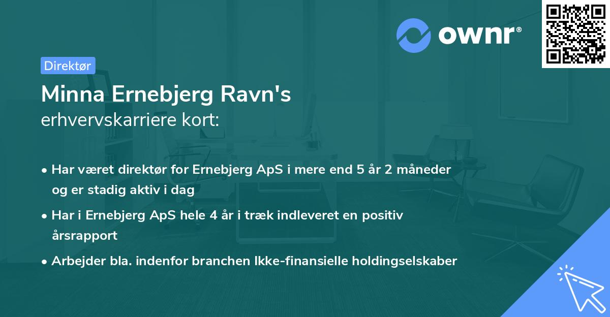 Minna Ernebjerg Ravn's erhvervskarriere kort