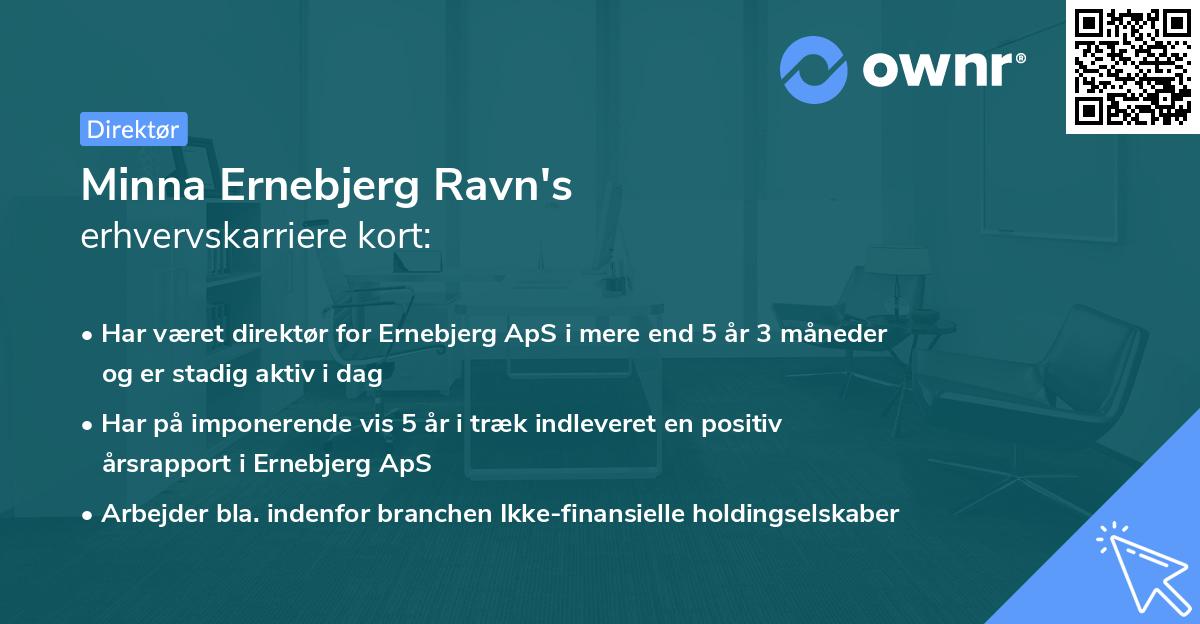 Minna Ernebjerg Ravn's erhvervskarriere kort