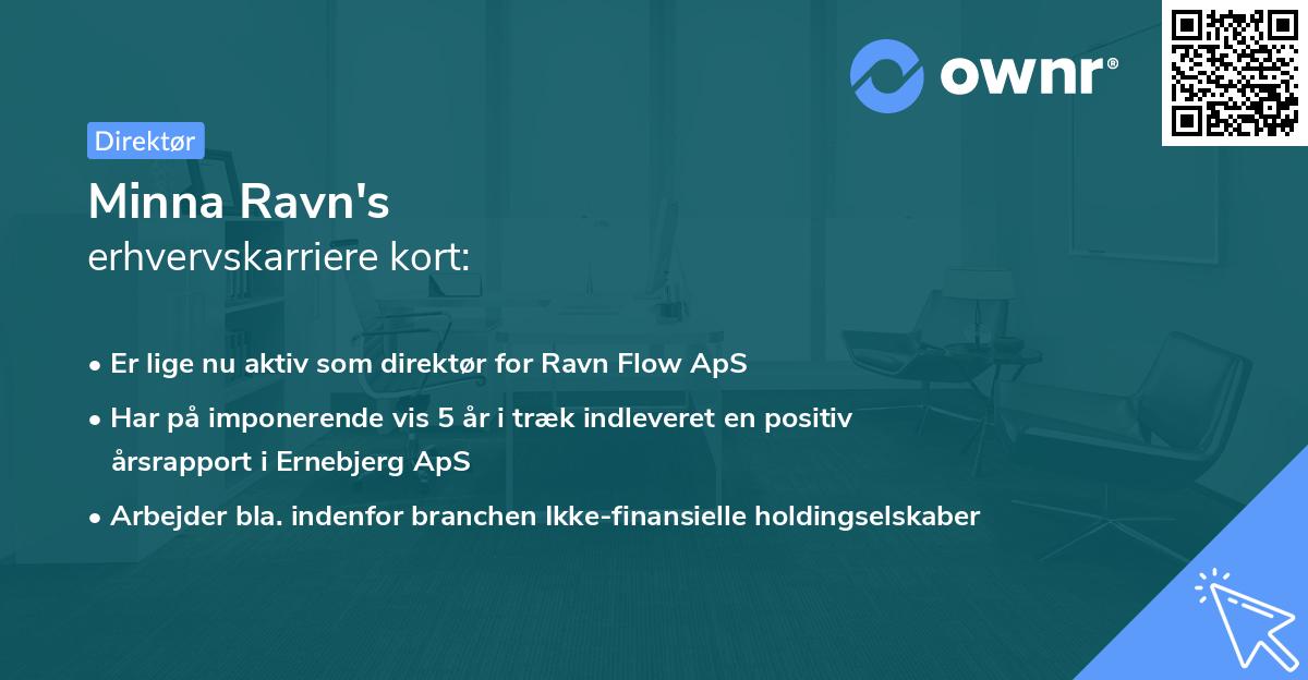 Minna Ravn's erhvervskarriere kort