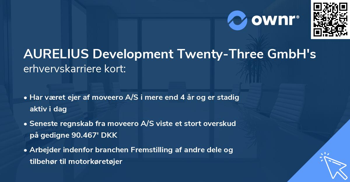 AURELIUS Development Twenty-Three GmbH's erhvervskarriere kort