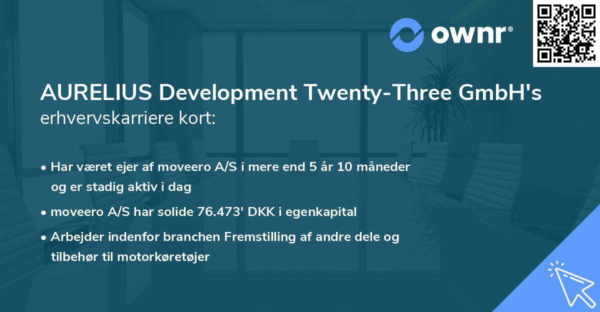 AURELIUS Development Twenty-Three GmbH's erhvervskarriere kort