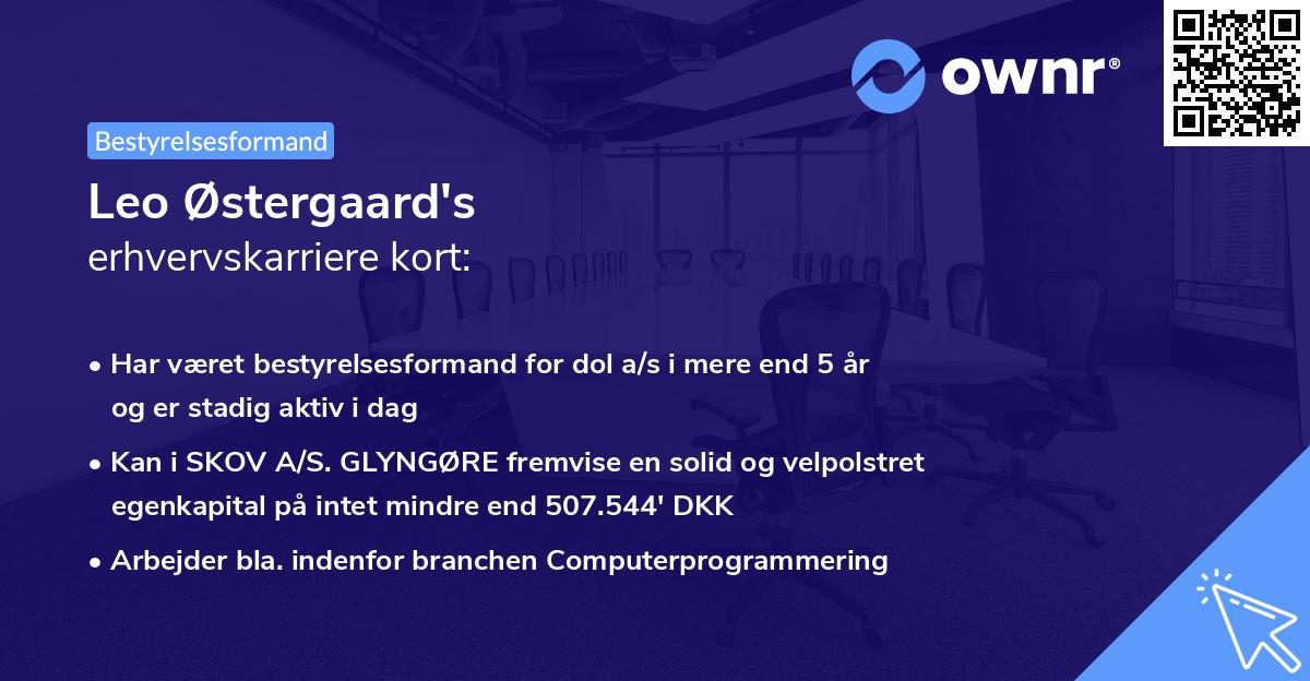 Leo Østergaard's erhvervskarriere kort