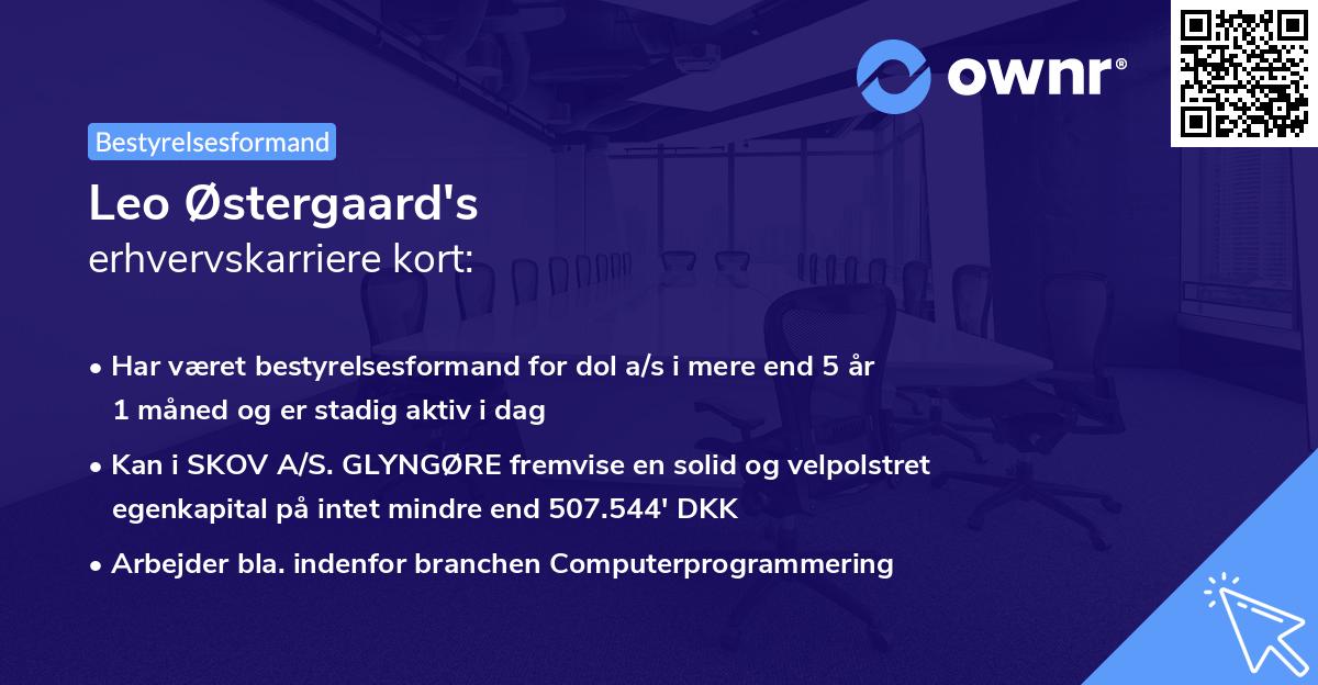 Leo Østergaard's erhvervskarriere kort