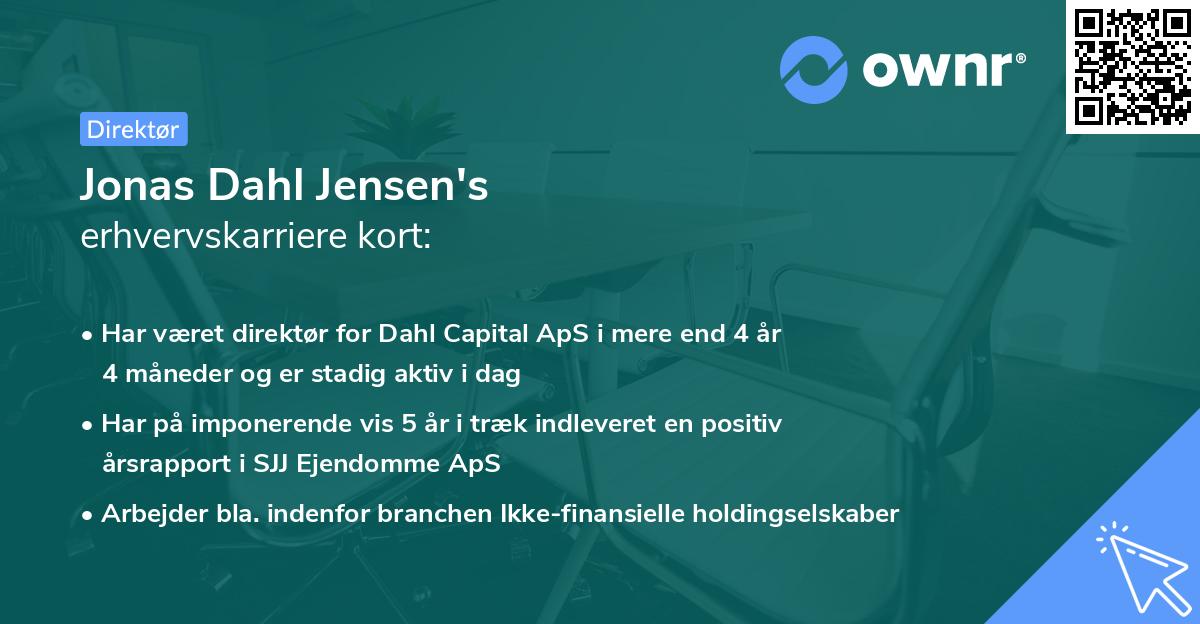 Jonas Dahl Jensen's erhvervskarriere kort