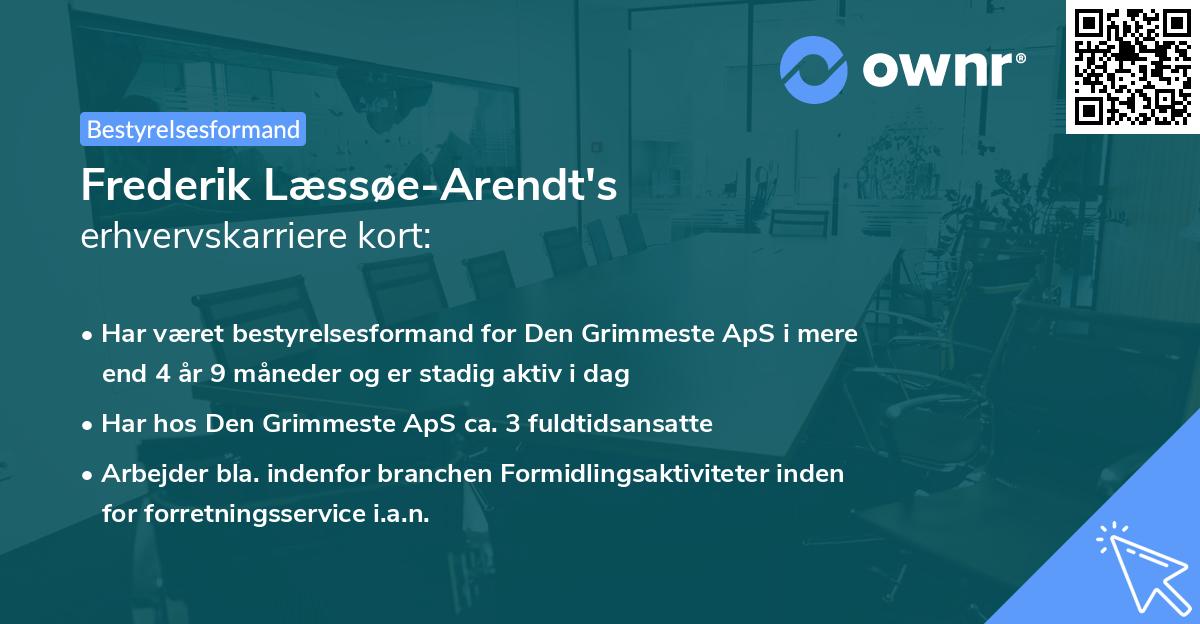 Frederik Læssøe-Arendt's erhvervskarriere kort