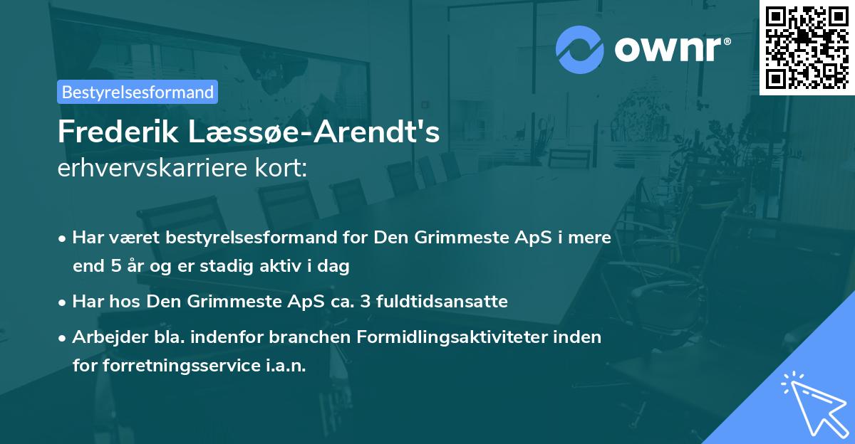 Frederik Læssøe-Arendt's erhvervskarriere kort