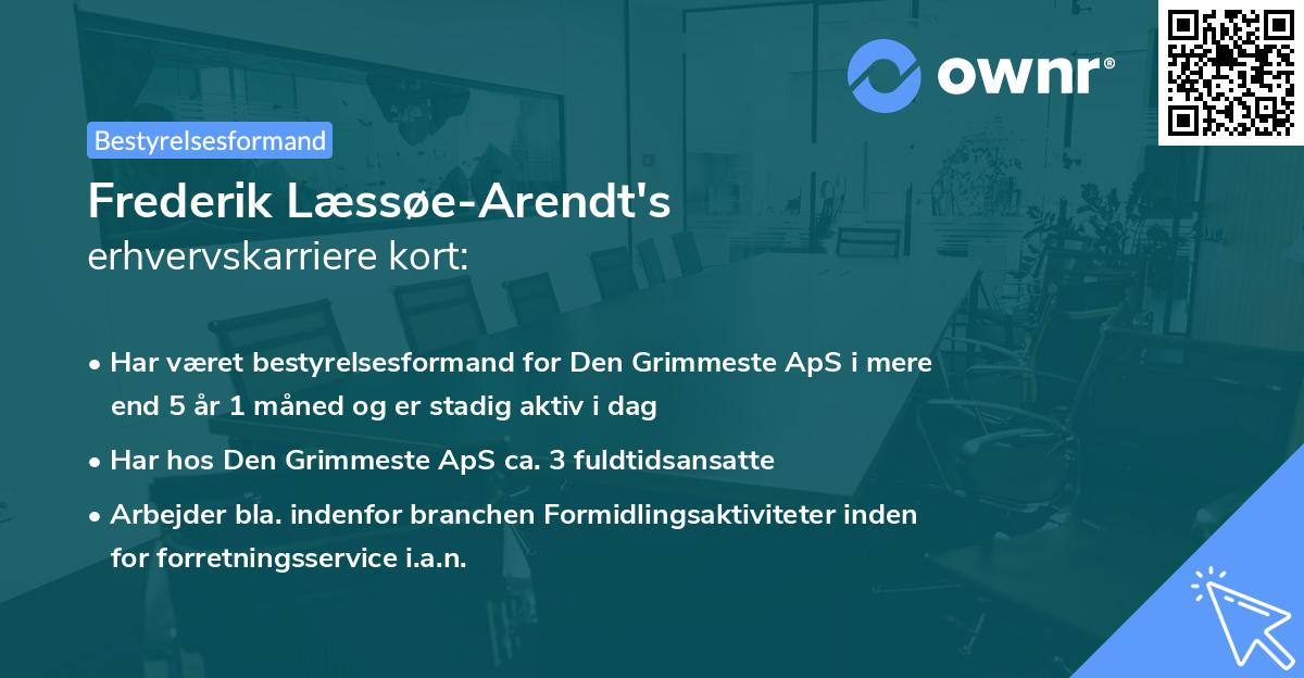 Frederik Læssøe-Arendt's erhvervskarriere kort
