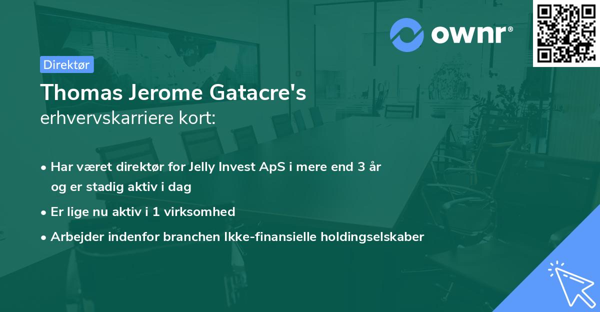 Thomas Jerome Gatacre's erhvervskarriere kort