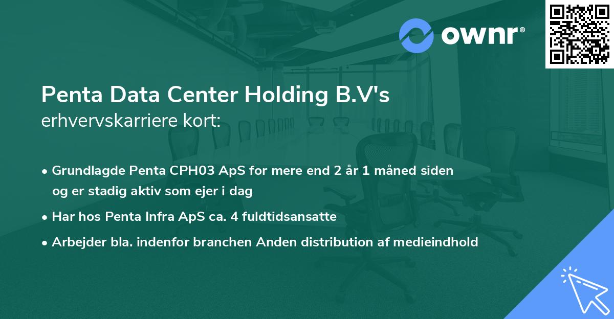 Penta Data Center Holding B.V's erhvervskarriere kort