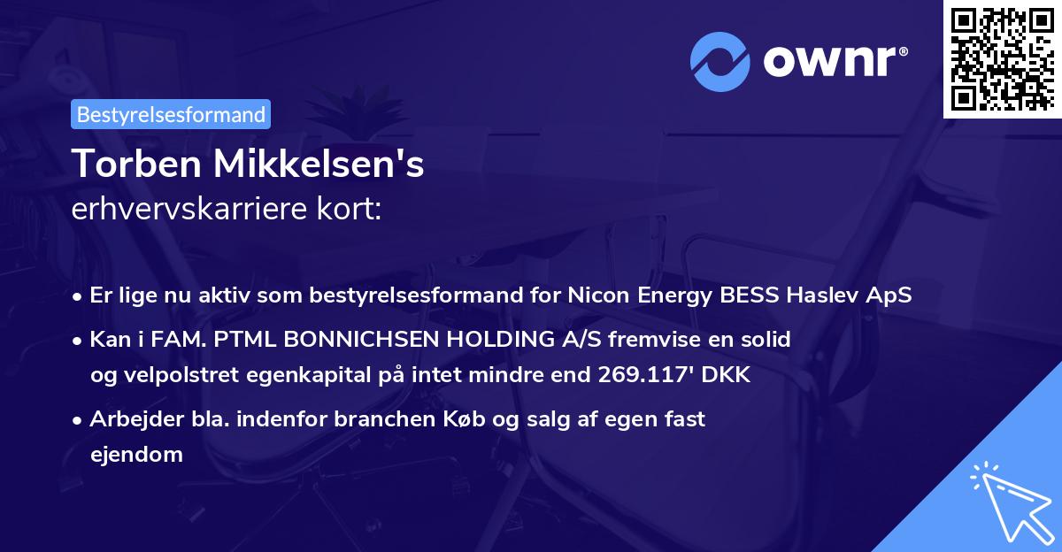 Torben Mikkelsen's erhvervskarriere kort
